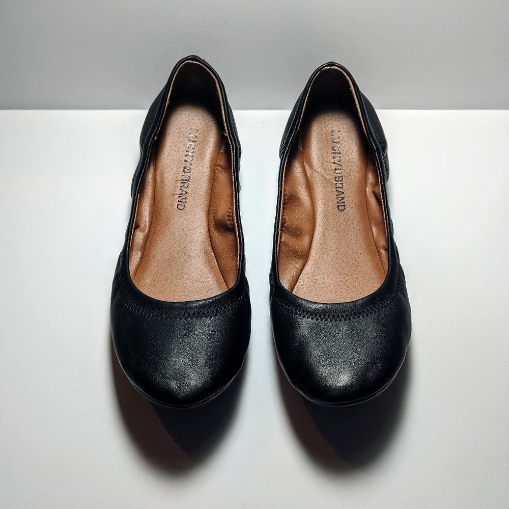 Lucky Brand Emmie Black Ballet Flats Size 7.5